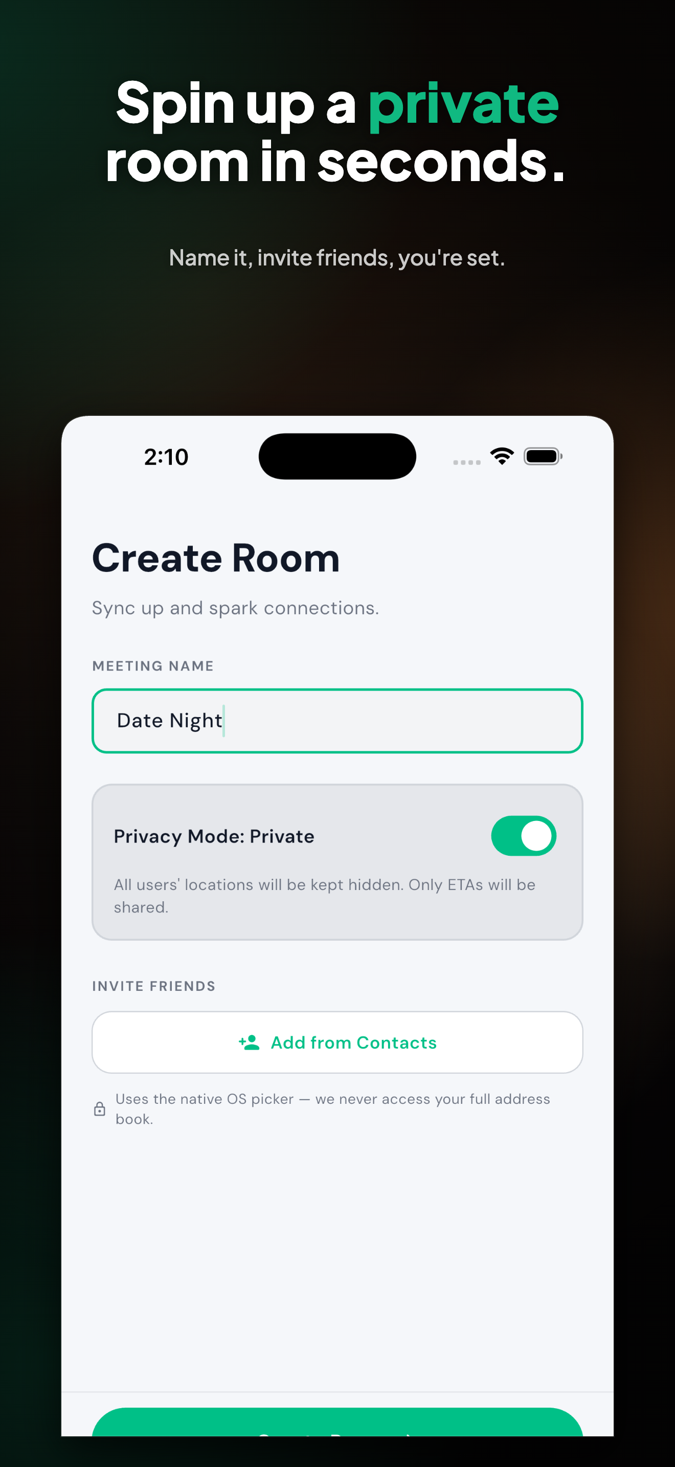 Create private room