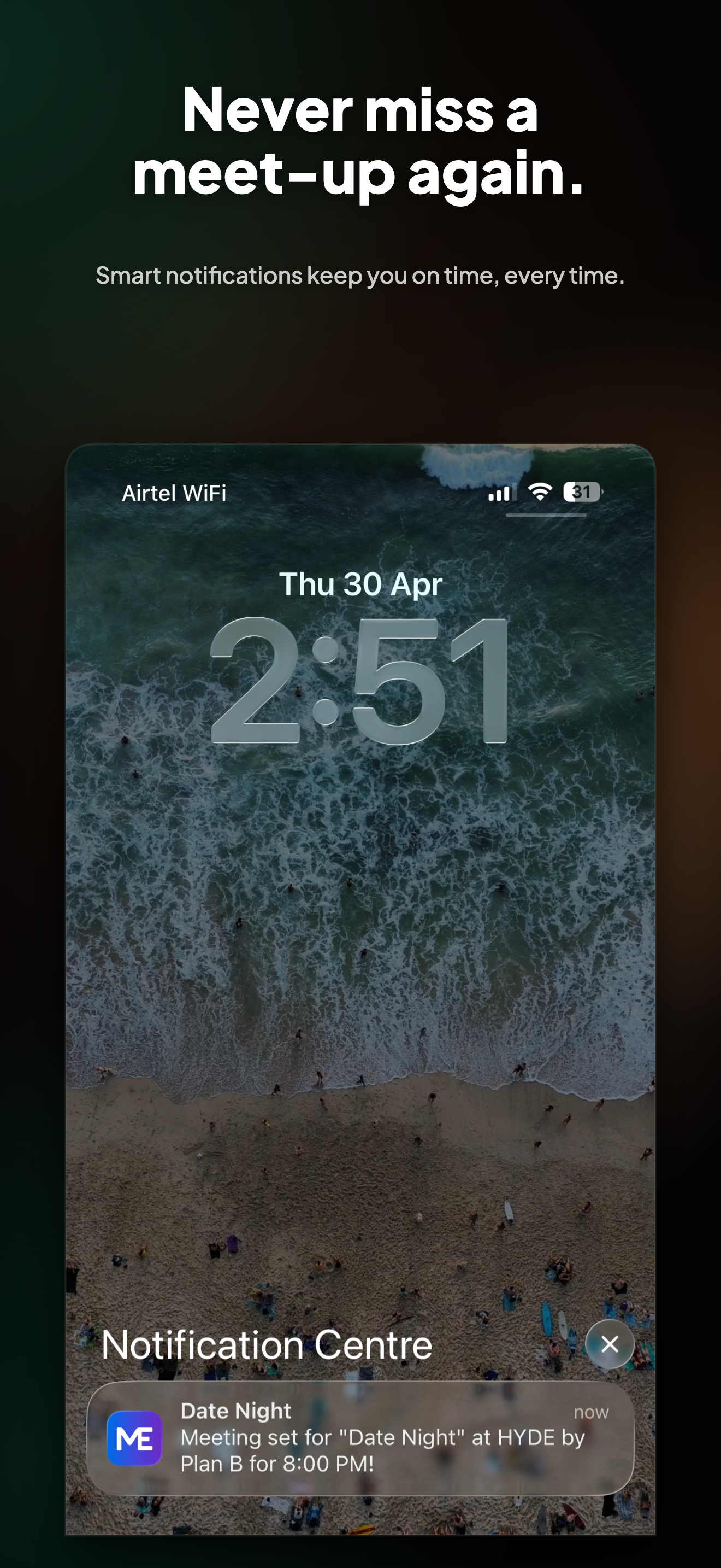 Smart notification on lock screen